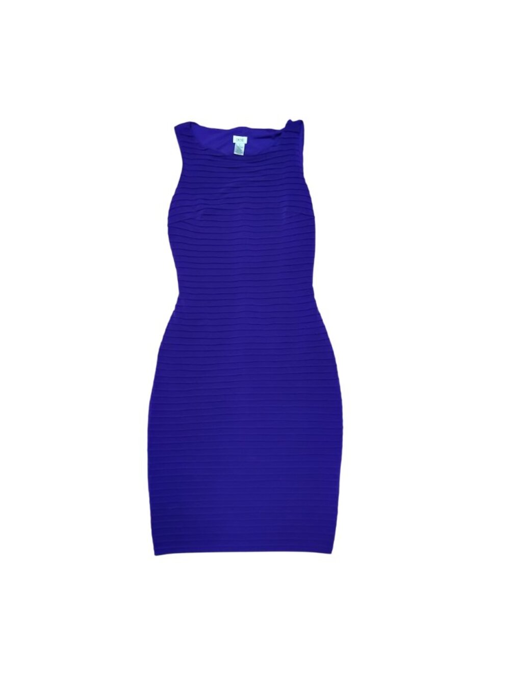 CACHE Size 6 Purple Knee Length Sleeveless Sheath Dress Bodycon Poly Stretch